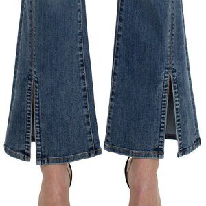 Liverpool Blue Cropped Ankle Jeans with Front Slits